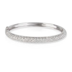 Pave Diamond Bangle in 18K White Gold 2.74 CTW